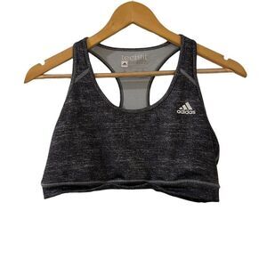 Adidas Sports Bra Womens Large Gray Racerback Wireless